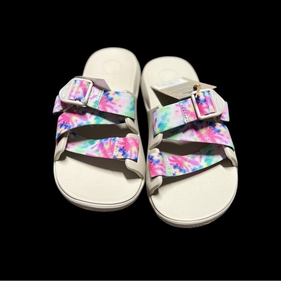 🌻NEW w.tags Chaco Light Tie Dye Chillos Slides - Women's Size 7 - Picture 3 of 12